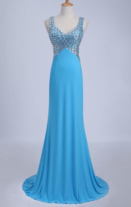 2019 dance straps prom dresses open back sheath / column with beading cg4091