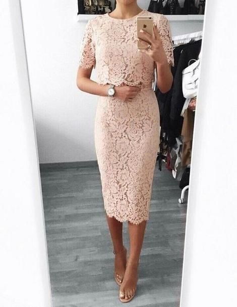 Sexy Short Sleeve Lace Sheath Evening Dress, Formal Prom Dress, Women Dress cg4210