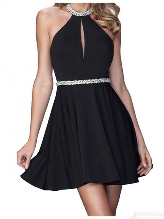 Charming Dress,Sexy Dress, Lovely Dress,Black homecoming dress cg4293