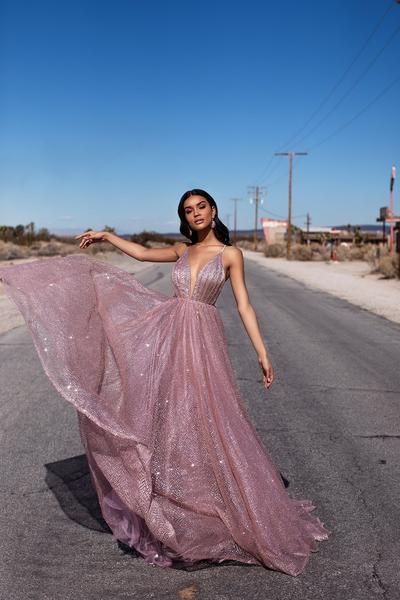 rose gold shinny prom dress cg4357