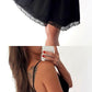 Charming black Lace up Spaghetti Strap lace short party dresses, cheap homecoming dresses cg4748