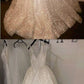 V-neck Long A-line Sparkle Wedding Dresses , modest prom dress cg484