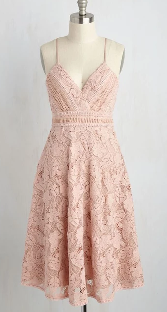 A-Line Spaghetti Straps Knee-Length Pink Sleeveless Lace Homecoming Dress  cg4911