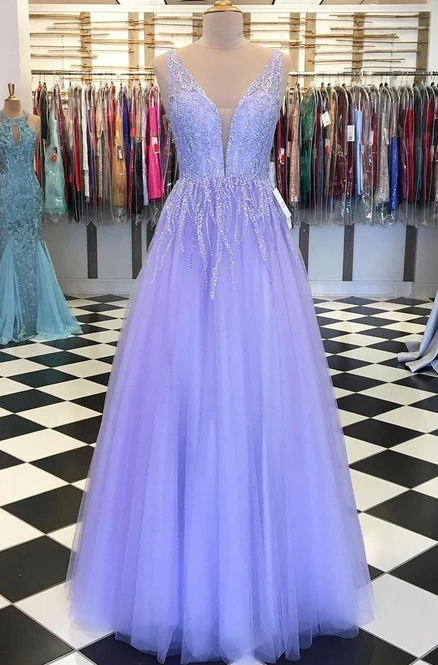 GORGEOUS V-NECK PROM DRESSES, LONG PROM DRESS, PROM DRESS cg4943