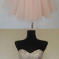 Pink sweetheart tulle short party dress, homecoming dress cg5023