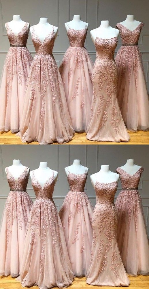 Princess Long Light pink Prom Dress with Appliques cg5186