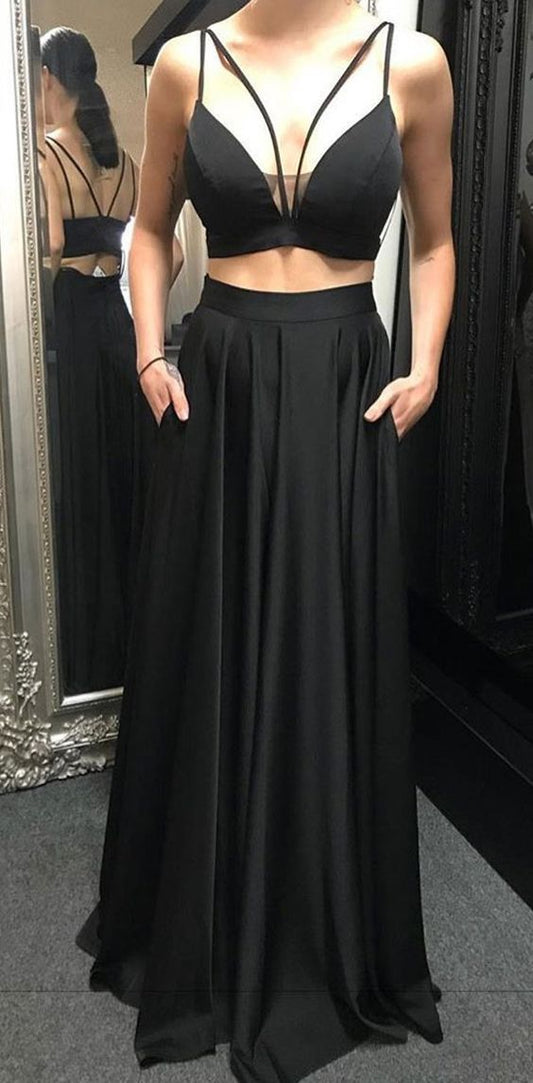 2020 black Prom Dress, Long Prom Dress Simple Prom Dress cg5290