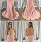Round Neck Sleeveless Floor-Length Chiffon prom Evening Dresses cg5318