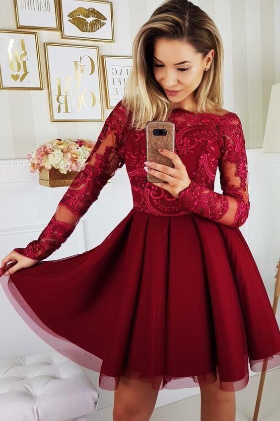 Burgundy homecoming dress cg5428