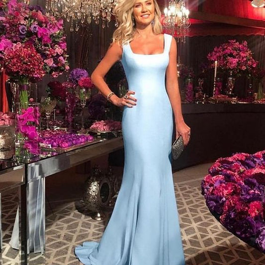 Blue Mermaid Evening prom Dress cg5476