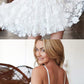 A-Line Deep V-Neck Spaghetti Straps Tulle Homecoming Dresses With Appliques cg575