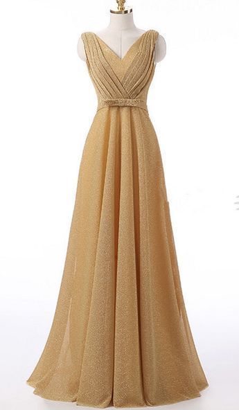Champagne Color Long Gown New Arrival Party Dress Formal Party prom Dress  cg5840