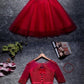A-Line Red Scoop Neckline 3/4 Sleeves Homecoming Dresses  cg585