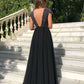 Open Back With Beadings Evening Gowns prom Formal Dress Split Side   cg5998