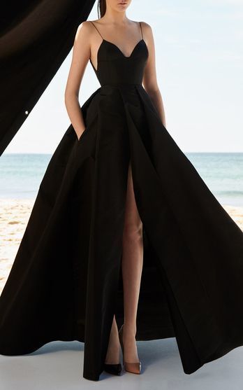Black Prom Dress With Slit  cg6025