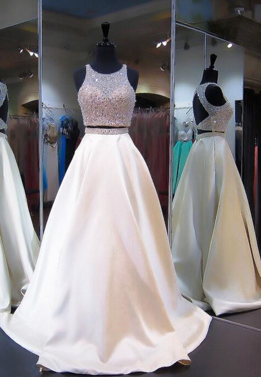 Two ball gowns with beaded prom dress , evening dresses  cg6139
