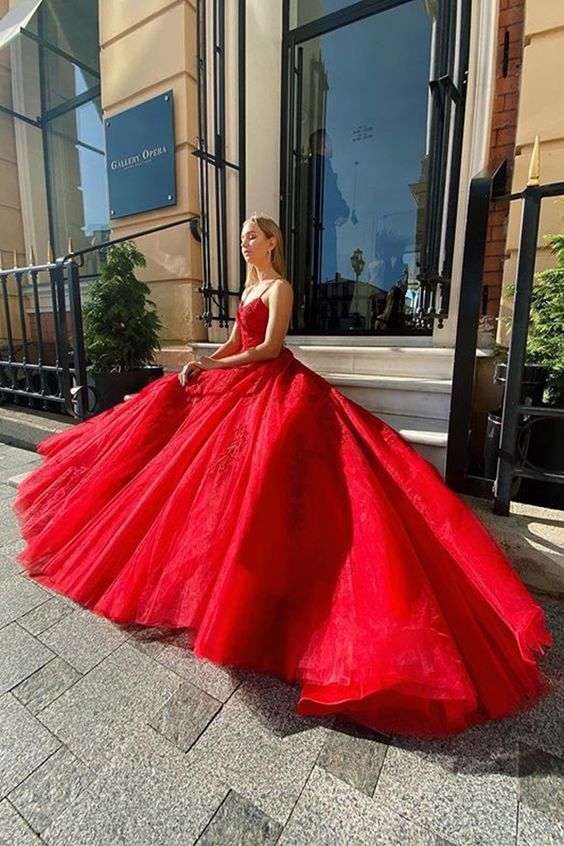 Red Prom Dresses, Long Prom Dress for Teens, Unique Prom Dresses   cg6277