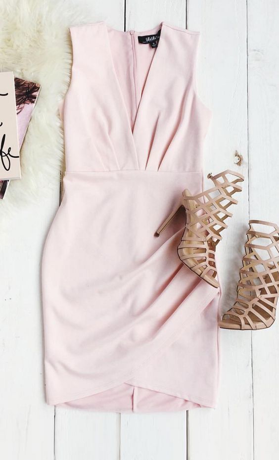 Elegant Pink Satin Short Homecoming Dress  cg6316
