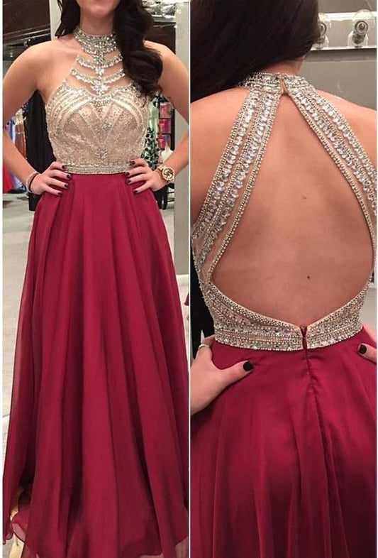 Crystal Beading Prom Dress, Sexy Long Prom Dresses  cg6356