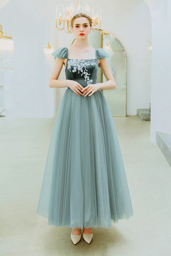 Charming Prom Dress,A-Line Prom Gown, Appliques Prom Dress, Scoop Prom Gown   cg6359