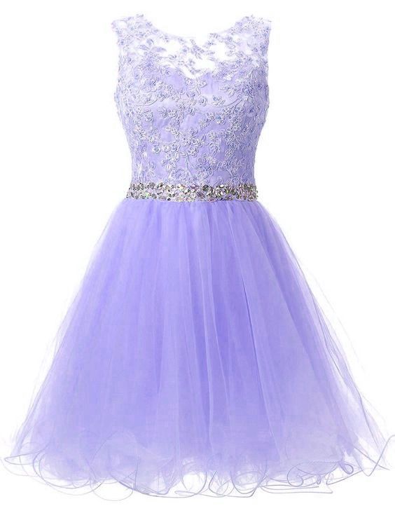 Cute Homecoming Dresses, Lavender Short Party Dress, Lace Party dress  cg6360