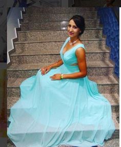 Prom Dresses Split, A-Line/Princess Chiffon Cheap Blue Sweetheart Prom Dresses  cg6726