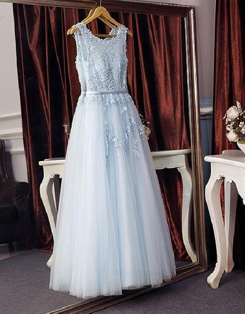 Customized Light Prom Dresses Lace, Blue Bridesmaid Dresses, Prom Dresses Long, Light Blue Bridesmaid Dresses  cg6793