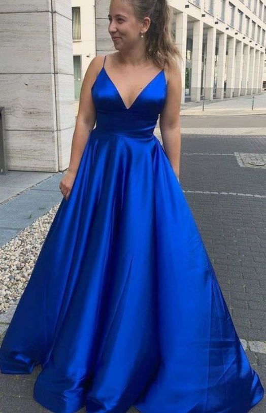 Simple Royal Blue Prom Dresses Long Prom Dresses  cg6929