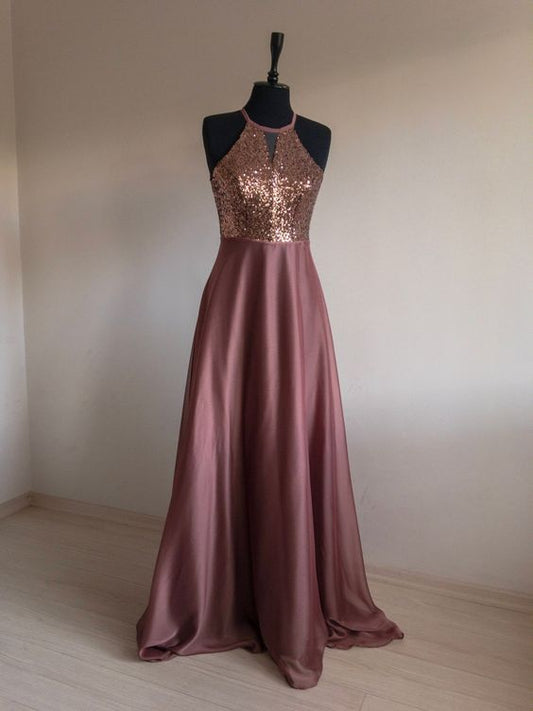 Charming Chiffon With Top Sequin Bridesmaid prom Dress  cg7115