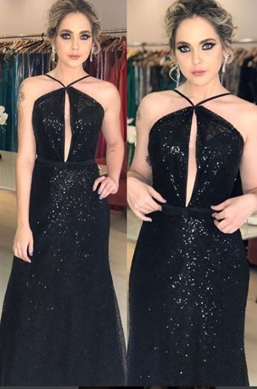 2020  long prom dress black charming dress cg7283