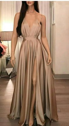 Sexy Deep V Neck Stretch Satin Ball Dress Special Occasion Dress Prom Dresses  cg7362