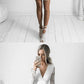 Homecoming Dress White V-neck Lace Sheath Short White Cocktail Dress With Long Sleeves cg784