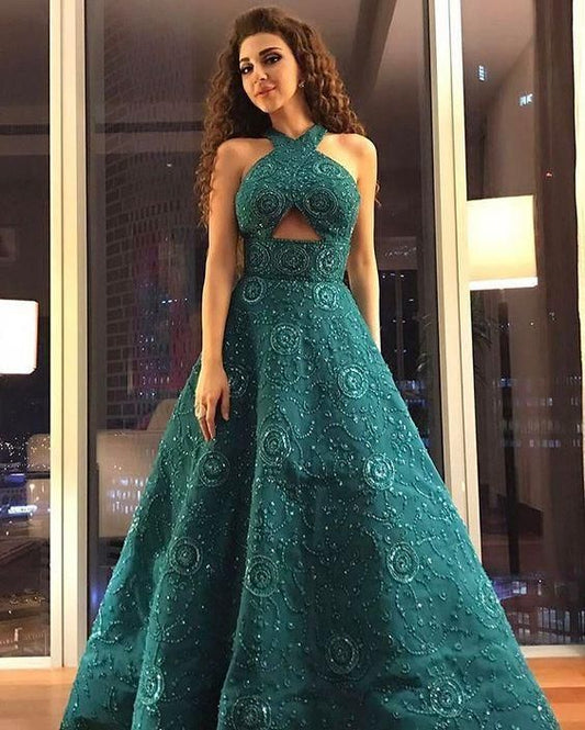 Green Prom Dress Modest Long Prom Dress ,Long Evening Dress,Custom Made,Evening Dress,Party Gown  cg7842