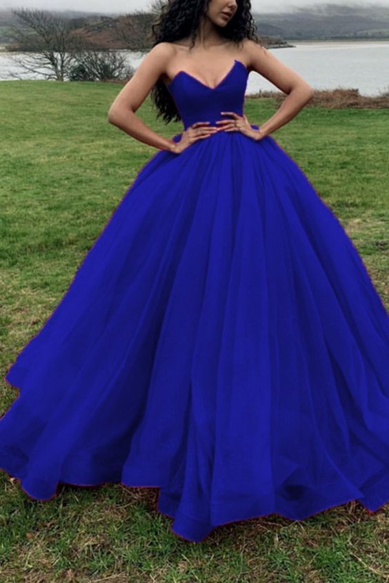 Royal Blue Prom Dresses Ball Gowns   cg8093