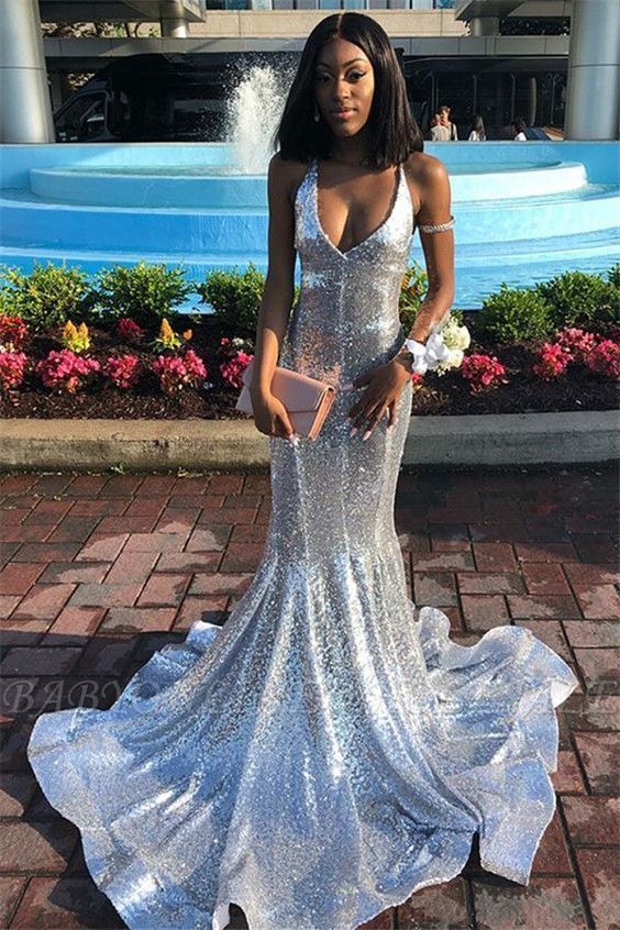 Mermaid Falbala Sleeveless Sexy Evening prom Dresses  cg8412