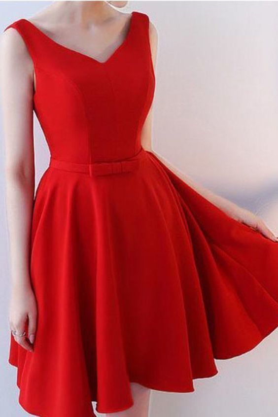 v neck cocktail dresses a line chiffon with sash short homecoming dress  cg8529