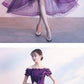 Cute purple lace appliqued dress, short dress for homecoming cg858