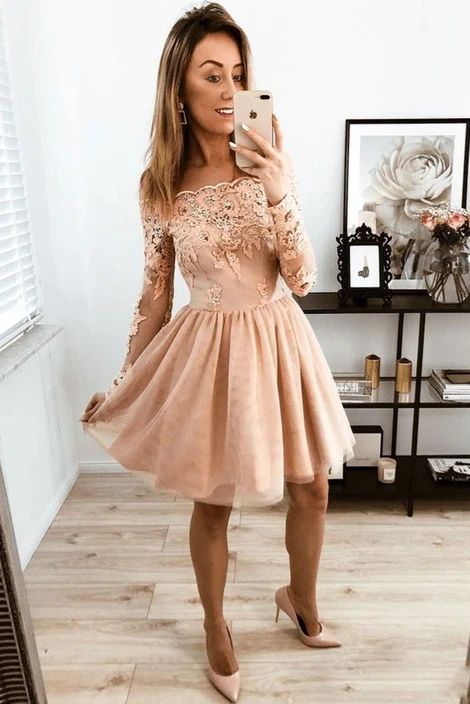 champagne homecoming dress  cg9014